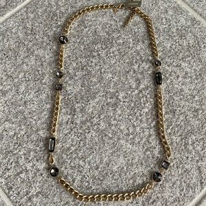 New Chico’s gold and gem necklace